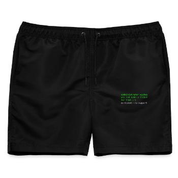 Administrator Wortspiel Spruch Ticket Support - Männer Badeshorts - Schwarz - Vorne - AI Model Male 178 light (178cm)