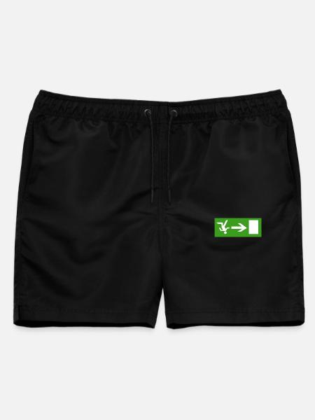 Schlendern aus der Kneipe - Männer Badeshorts - Schwarz