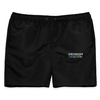 Oldschool Body Beat - Männer Badeshorts - Schwarz - Vorne - AI Model Male 178 light (178cm)