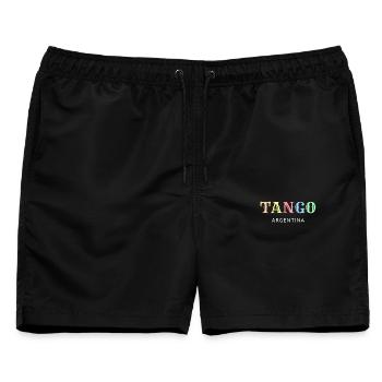 Tango Argentinien - Männer Badeshorts - Schwarz - Vorne - AI Model Male 178 light (178cm)