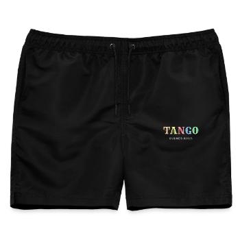 Tango Buenos Aires - Männer Badeshorts - Schwarz - Vorne - AI Model Male 178 light (178cm)