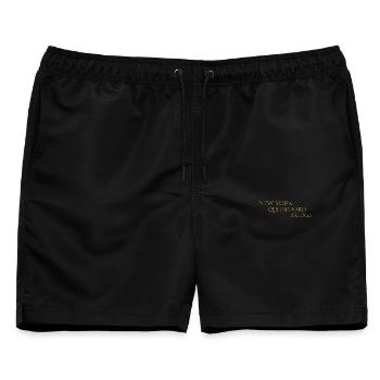 Queensboro Bridge - Männer Badeshorts - Schwarz - Vorne - AI Model Male 178 light (178cm)