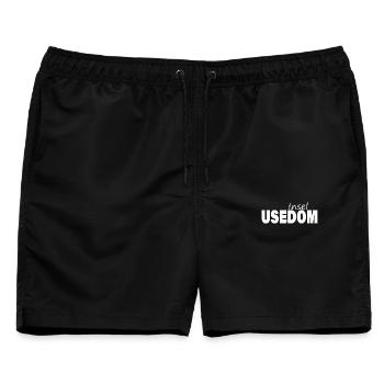 USEDOM - Männer Badeshorts - Schwarz - Vorne - AI Model Male 178 light (178cm)