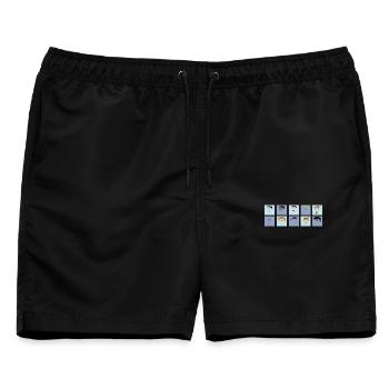 Sammlung gestresster Männer - Männer Badeshorts - Schwarz - Vorne - AI Model Male 178 light (178cm)