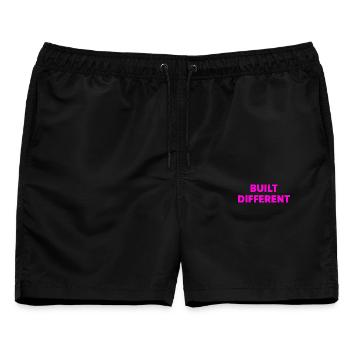 Anders Gebaut Typografie - Männer Badeshorts - Schwarz - Vorne - AI Model Male 178 light (178cm)