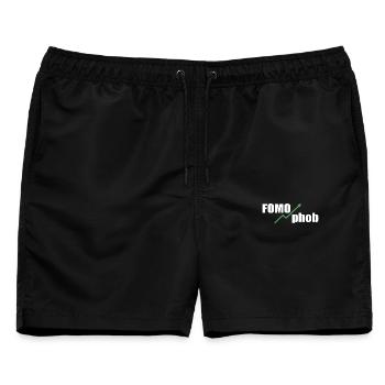 FOMOphob - Männer Badeshorts - Schwarz - Vorne - AI Model Male 178 light (178cm)