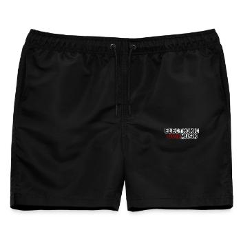 Electronic body music - Männer Badeshorts - Schwarz - Vorne - AI Model Male 178 light (178cm)