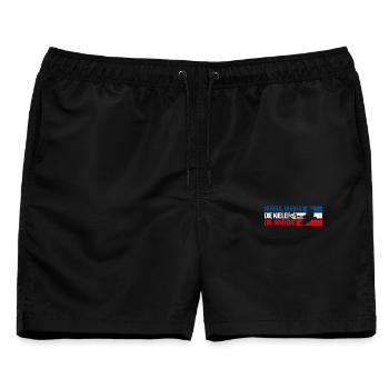 Kiel Fußball - Männer Badeshorts - Schwarz - Vorne - AI Model Male 178 light (178cm)