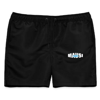 MAUSI - Männer Badeshorts - Schwarz - Vorne - AI Model Male 178 light (178cm)