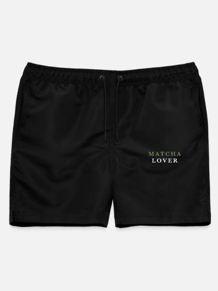 Matcha Lover Grüner Tee Liebhaber - Männer Badeshorts - Schwarz