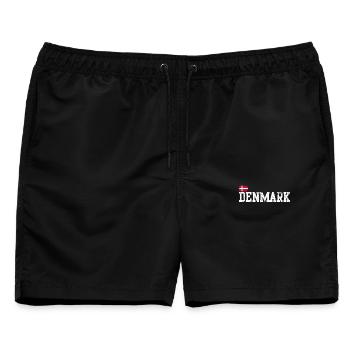 Denmark Pride Schablone - Männer Badeshorts - Schwarz - Vorne - AI Model Male 178 light (178cm)