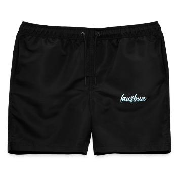 Lausbua - Männer Badeshorts - Schwarz - Vorne - AI Model Male 178 light (178cm)