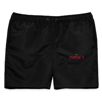 Stiller Aufprall - Männer Badeshorts - Schwarz - Vorne - AI Model Male 178 light (178cm)