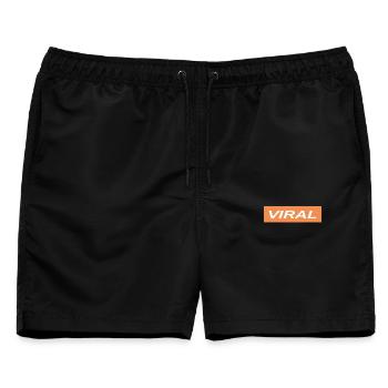 VIRAL - Männer Badeshorts - Schwarz - Vorne - AI Model Male 178 light (178cm)