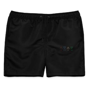 Vier Elemente - Männer Badeshorts - Schwarz - Vorne - AI Model Male 178 light (178cm)