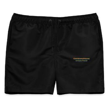 Gleichberechtigung ist kein Trend - Männer Badeshorts - Schwarz - Vorne - AI Model Male 178 light (178cm)