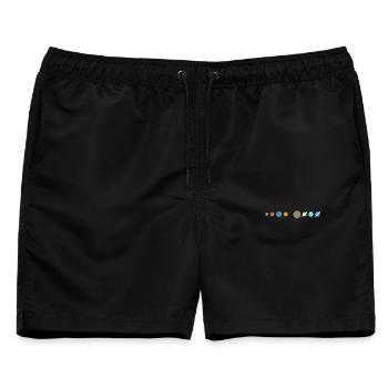 Sonnensystem Planeten - Männer Badeshorts - Schwarz - Vorne - AI Model Male 178 light (178cm)