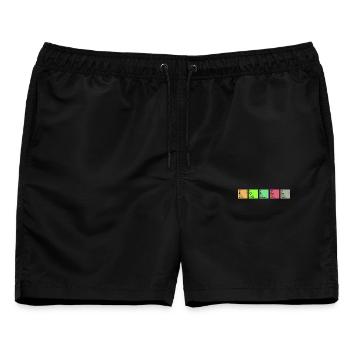 Chemie Koffein - Männer Badeshorts - Schwarz - Vorne - AI Model Male 178 light (178cm)