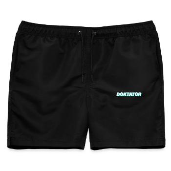 DOKTATOR - Männer Badeshorts - Schwarz - Vorne - AI Model Male 178 light (178cm)