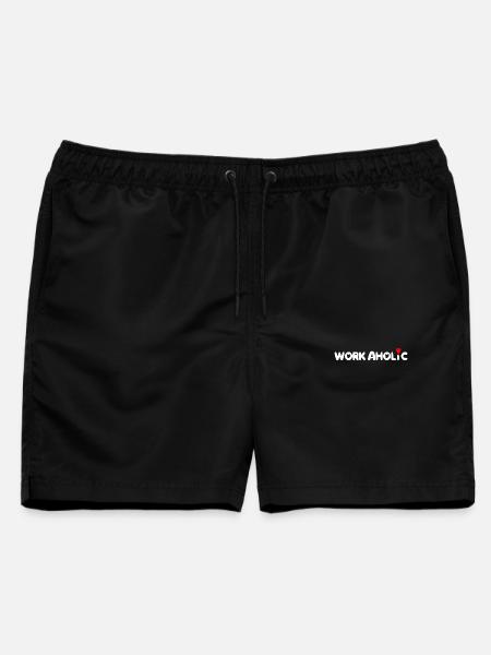 Workaholic-Arbeit von Arbeitern - Männer Badeshorts - Schwarz