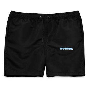 FREEDOM - Männer Badeshorts - Schwarz - Vorne - AI Model Male 178 light (178cm)