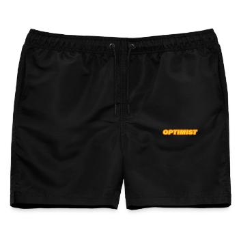 OPTIMIST - Männer Badeshorts - Schwarz - Vorne - AI Model Male 178 light (178cm)