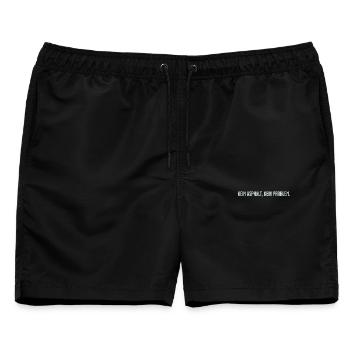 Kein Asphalt Kein Problem - Männer Badeshorts - Schwarz - Vorne - AI Model Male 178 light (178cm)