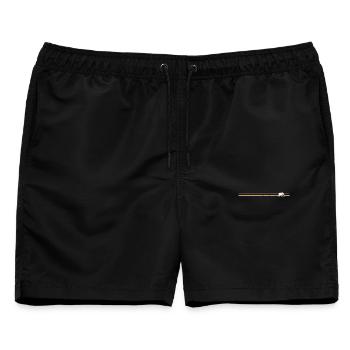 Retro-Elefant - Männer Badeshorts - Schwarz - Vorne - AI Model Male 178 light (178cm)