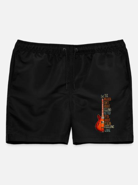 Gitarre Blues Musik Geschenk für Musiker - Männer Badeshorts - Schwarz