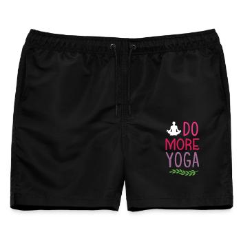 Machen Sie mehr Yoga - Männer Badeshorts - Schwarz - Vorne - AI Model Male 178 light (178cm)