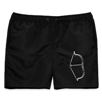 Pfeil und Bogen - Männer Badeshorts - Schwarz - Vorne - AI Model Male 178 light (178cm)
