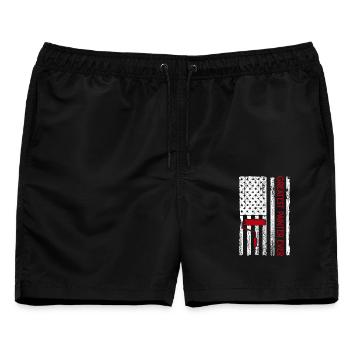 House Painter Hilarious Designs Unique Gifts - Männer Badeshorts - Schwarz - Vorne - AI Model Male 178 light (178cm)