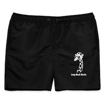 Longneck Beats Giraffe - Männer Badeshorts - Schwarz - Vorne - AI Model Male 178 light (178cm)