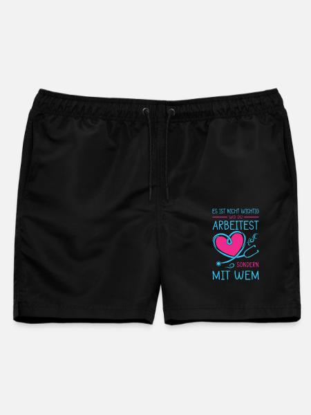 Pflegerin Geschenke Pflege Lustig Krankenpflegerin - Männer Badeshorts - Schwarz