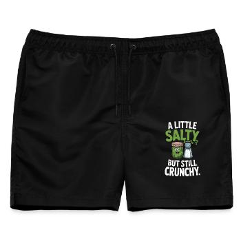  A Little Salty But Still Crunchy Gurke Und - Männer Badeshorts - Schwarz - Vorne - AI Model Male 178 light (178cm)