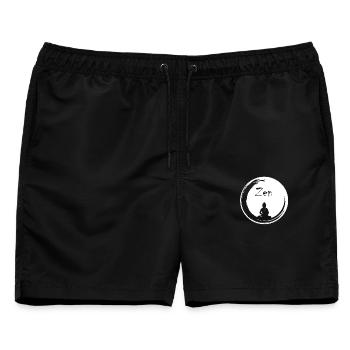 Zen-Blase - Männer Badeshorts - Schwarz - Vorne - AI Model Male 178 light (178cm)