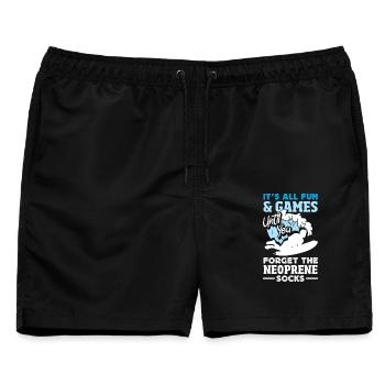 Surfen Surfboarder Bodyboarder - Männer Badeshorts - Schwarz - Vorne - AI Model Male 178 light (178cm)