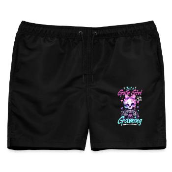 Pastel Goth Soft Goth Gaming Gamer - Männer Badeshorts - Schwarz - Vorne - AI Model Male 178 light (178cm)