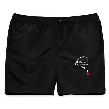 Du bist mein bester Fang - Männer Badeshorts - Schwarz - Vorne - AI Model Male 178 light (178cm)