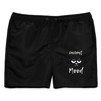 Current Mood funny - Männer Badeshorts - Schwarz - Vorne - AI Model Male 178 light (178cm)