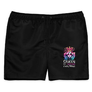 Königin Von Allem Mit Attitüde Und Stil - Männer Badeshorts - Schwarz - Vorne - AI Model Male 178 light (178cm)