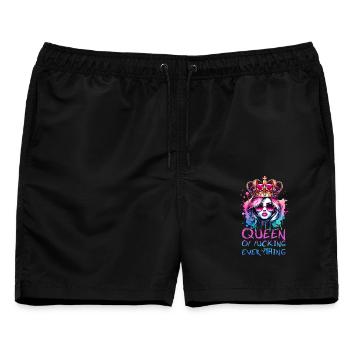 Königin Von Allem Mit Attitüde Und Stil - Männer Badeshorts - Schwarz - Vorne - AI Model Male 178 light (178cm)