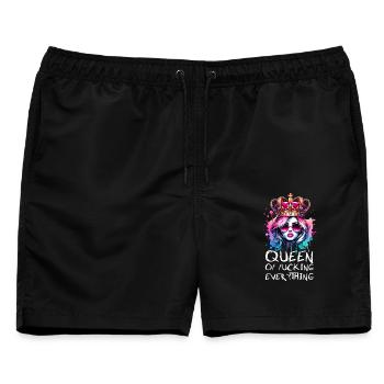 Königin Von Allem Mit Attitüde Und Stil - Männer Badeshorts - Schwarz - Vorne - AI Model Male 178 light (178cm)