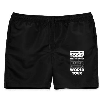 Kein Konzert Heute Trauriges Musik - Männer Badeshorts - Schwarz - Vorne - AI Model Male 178 light (178cm)
