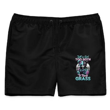 Pastel Goth Soft Goth Gaming Gamer - Männer Badeshorts - Schwarz - Vorne - AI Model Male 178 light (178cm)