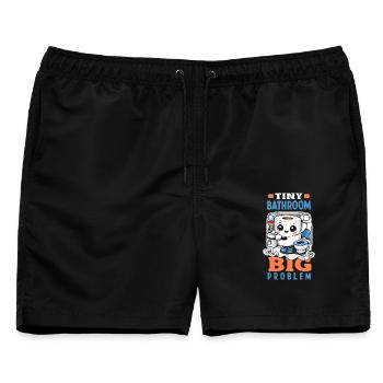 Das Einsteigen In Flugzeuge lustig - Männer Badeshorts - Schwarz - Vorne - AI Model Male 178 light (178cm)