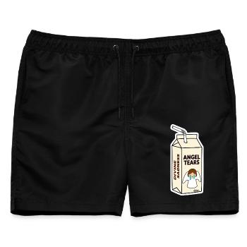Angel Tears Karton - Männer Badeshorts - Schwarz - Vorne - AI Model Male 178 light (178cm)