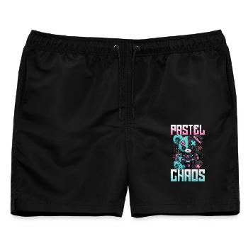Pastel Goth Soft Goth Gaming Gamer - Männer Badeshorts - Schwarz - Vorne - AI Model Male 178 light (178cm)