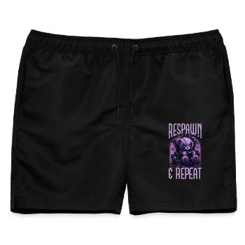 Pastel Goth Soft Goth Gaming Gamer - Männer Badeshorts - Schwarz - Vorne - AI Model Male 178 light (178cm)