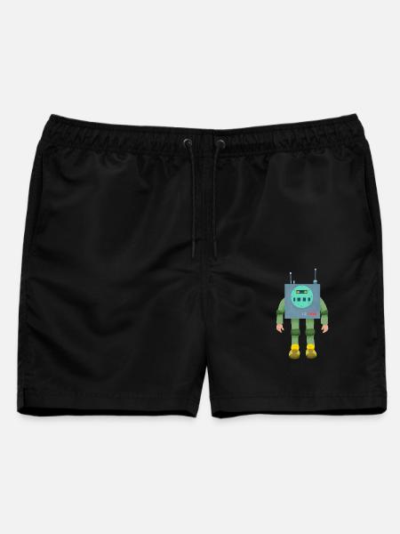 Robo-Junge - Männer Badeshorts - Schwarz